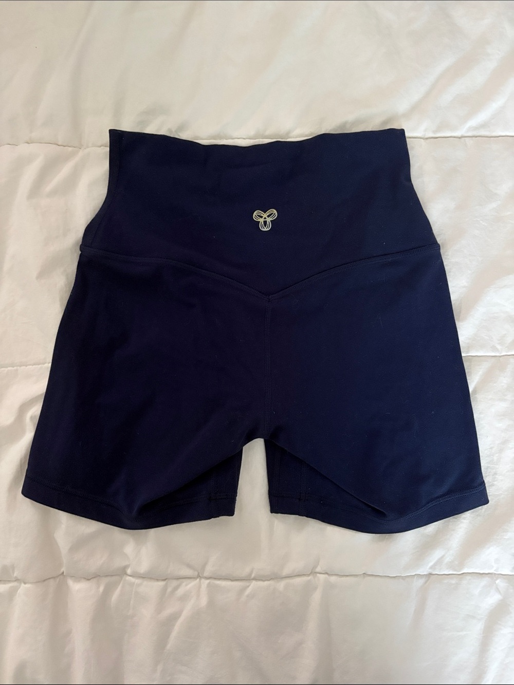 Aritzia GOLDEN Navy High-Rise Bike Shorts